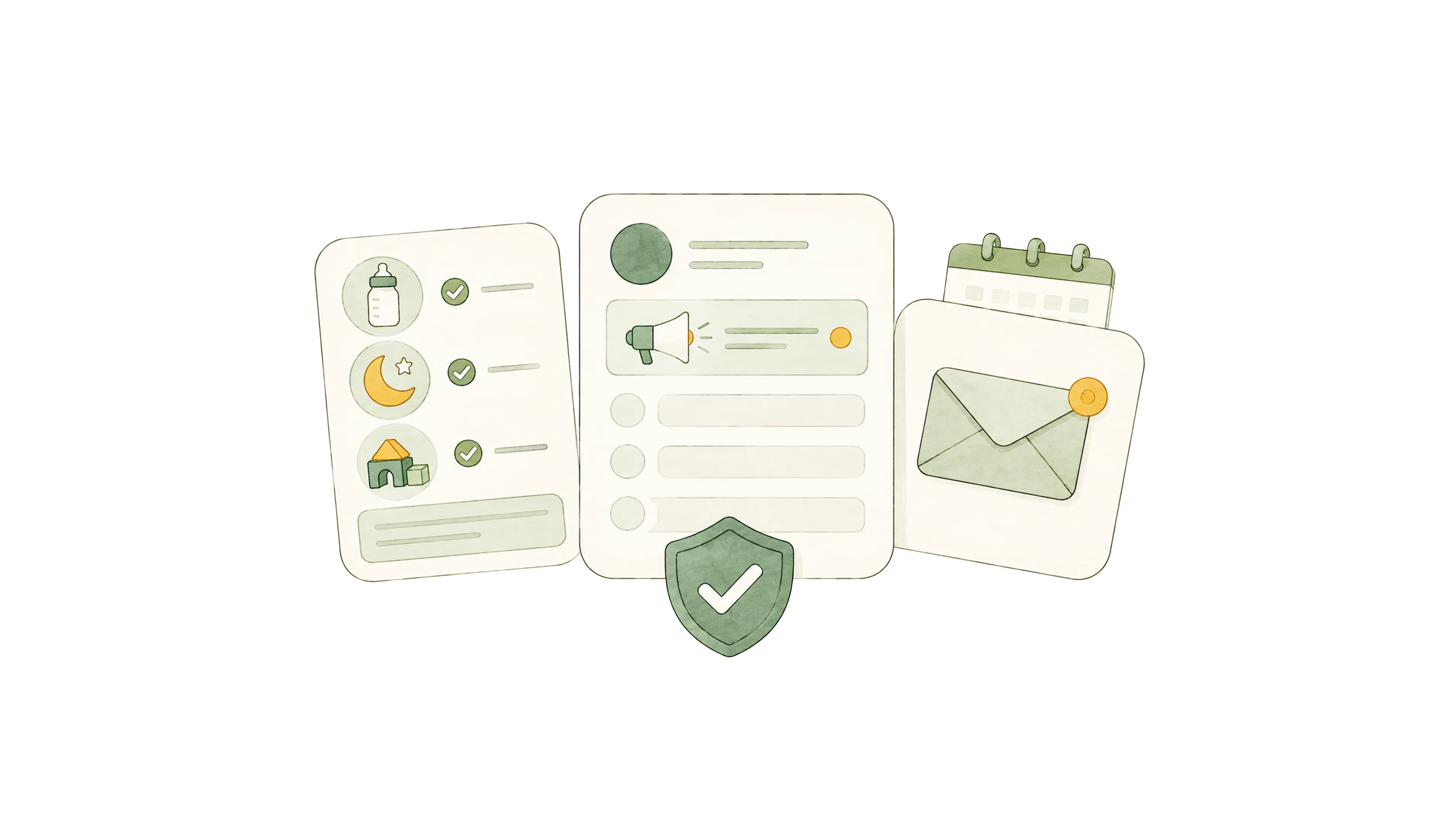 Parent communication templates for childcare centers